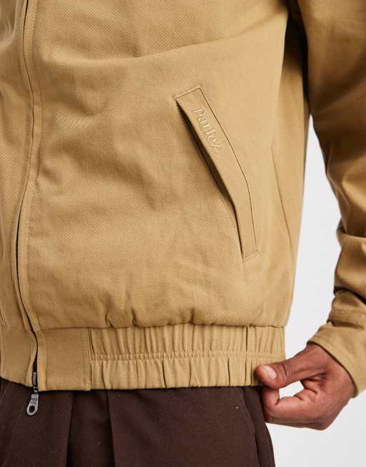 Parlez - Beige Harrington-jakke med krave samt fleece-for og 2-vejslynlås, 5 af 5