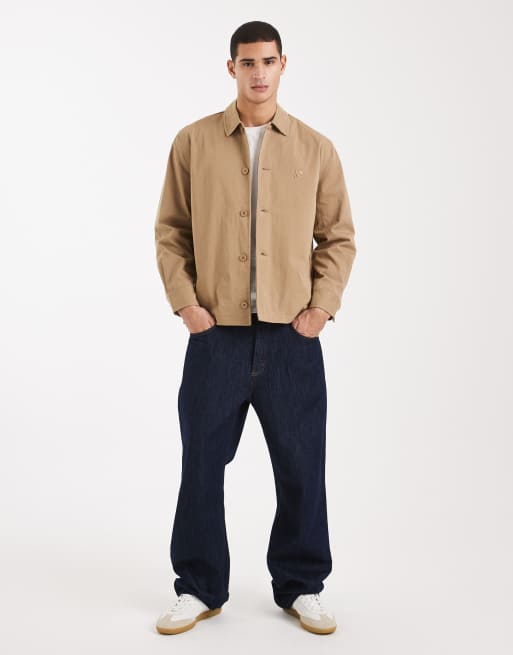 Parlez – Beige, kort trenchjacka med knäppning och logga, 2 av 5