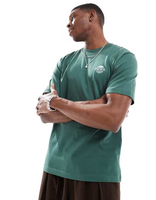Parlez – Boca – T-Shirt in Grün mit Logo und Rückenprint, 4 von 4