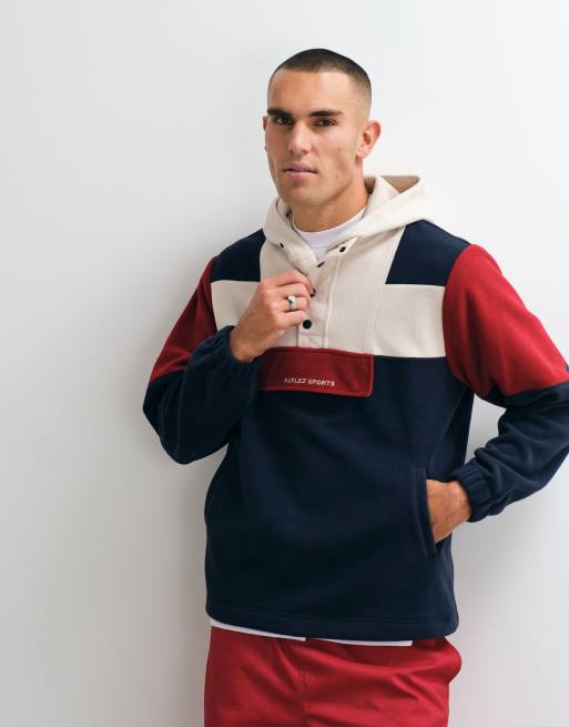 Parlez boulder colourblock half button up fleece in multi, 5 of 5