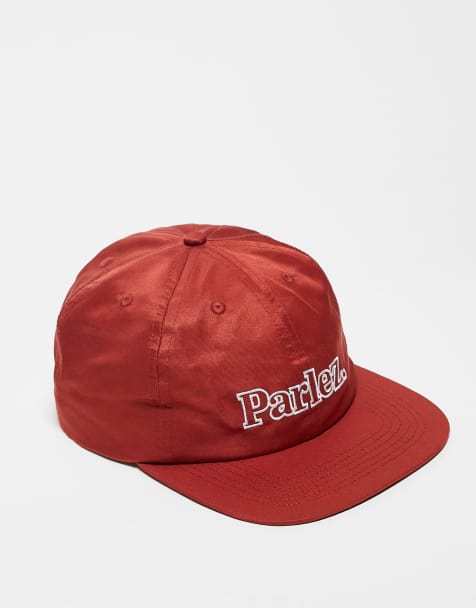 Parlez – Brade – Nylon-Kappe in Koralle mit 6-Bahnen-Design und Logo - view 1