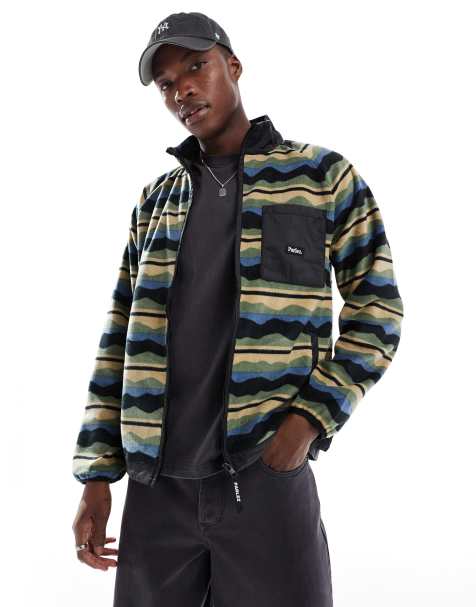 Parlez – Bunte Fleece-Jacke mit Logo und Reißverschluss - view 1