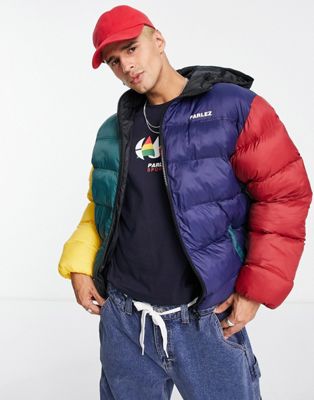 Parlez caly puffer jacket in multi