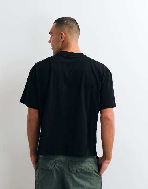 Parlez - camiseta con estampado gráfico en el pecho en negro, 4 de 5