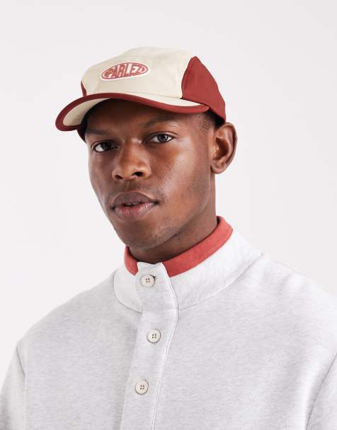 Parlez - Cappellino a 5 pannelli beige/arancione colorblock con toppa gommata - view 1