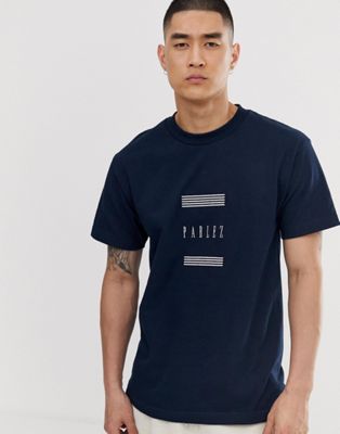 Parlez - Charter - T-shirt met geborduurd logo in marineblauw