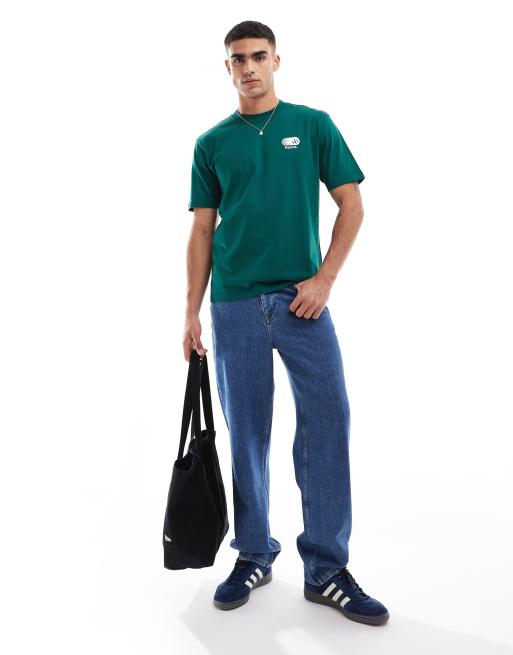 Parlez - Charter - T-shirt met logo op de achterkant in donkergroen, 3 van 4