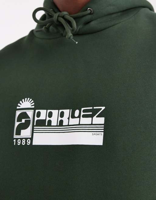 Parlez – Ciemnozielona bluza z kapturem i grafiką z logo, 5 z 5