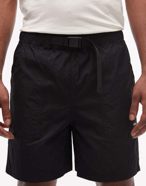 Parlez cliff regular fit shorts in black, 5 of 5