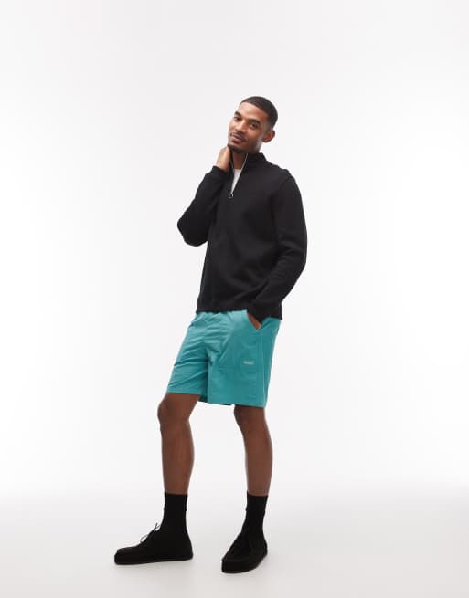 Parlez cliff regular fit shorts in green, 3 of 5