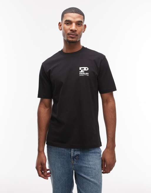 Parlez - Complex - Sort T-shirt med grafisk print på ryggen, 3 af 5