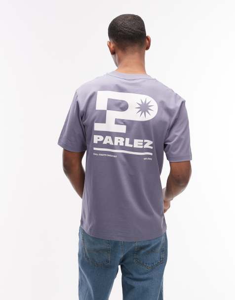 Parlez - Complex - T-shirt viola con stampa grafica sul retro - view 1