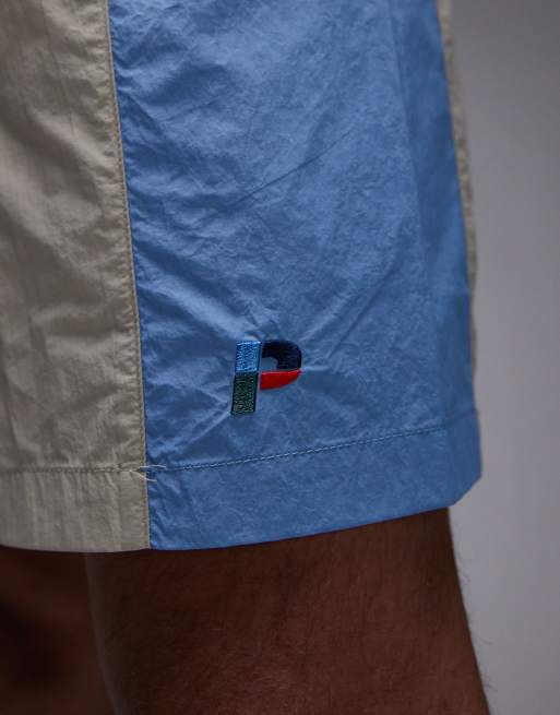 Parlez - Copa - Short décontracté à empiècement contrastant - Beige, bleu et multicolore, 2 de 5