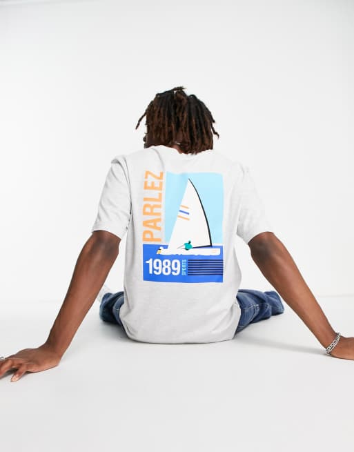 Parlez corazol backprint t-shirt in grey