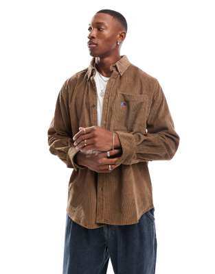 Parlez Parlez cord shirt in brown