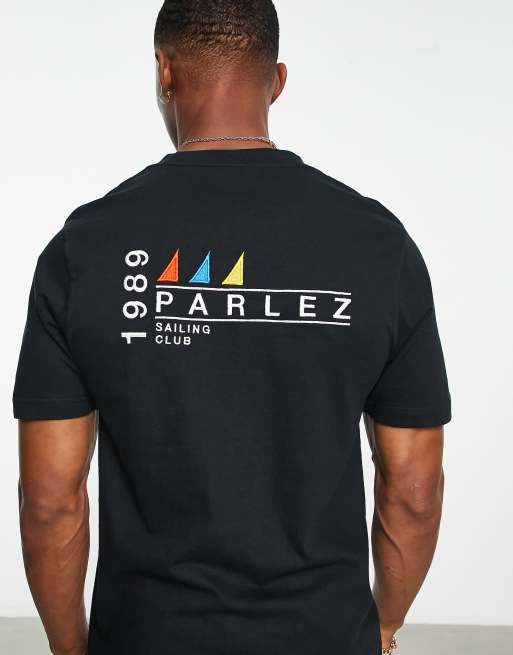 Parlez - Corsair - T-shirt met print op de achterkant in zwart