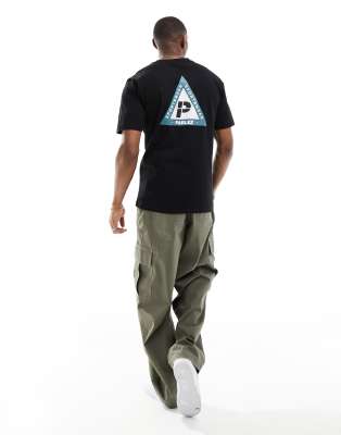 Parlez Parlez cotton back print short sleeve t-shirt in black