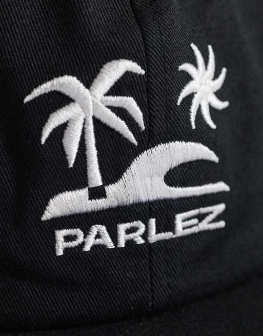 Parlez – Crowley Beach – Czarna 6-panelowa czapka z daszkiem i nadrukiem, 3 z 3