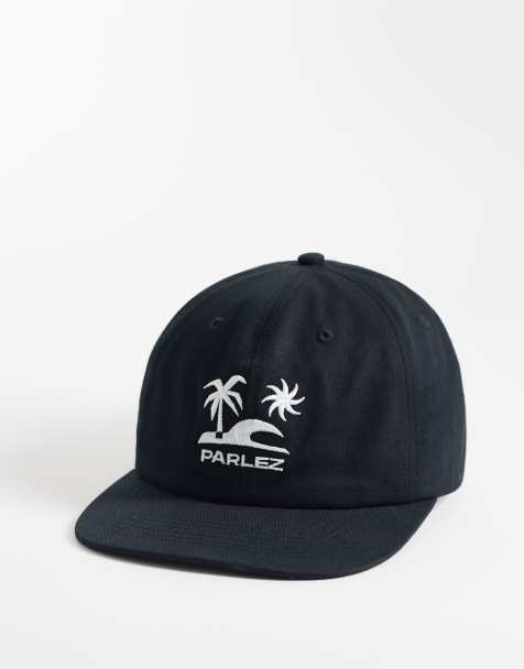 Parlez crowley beach print 6 panel cap in black - view 1