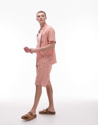 Cruz - Bestickte Relaxed-Fit-Shorts in Terrakotta, Kombiteil-Orange Orange XL