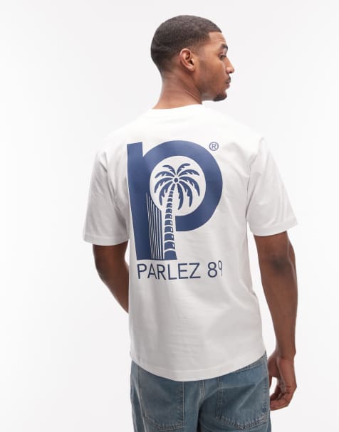 Parlez delray t-shirt with back print graphic in white