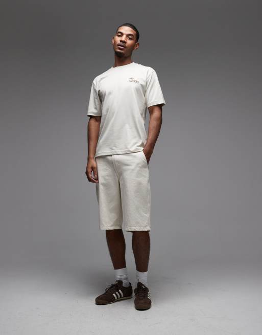 Parlez destin t-shirt with back print graphic in cream, 2 of 5