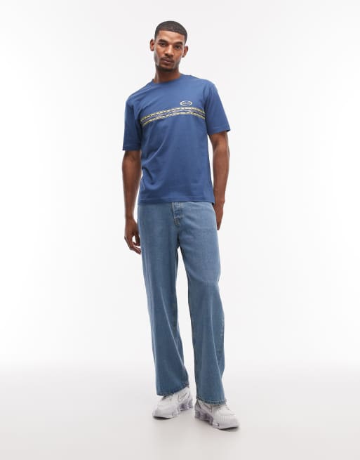 Parlez - Diego - T-shirt blu con grafica, 2 di 5