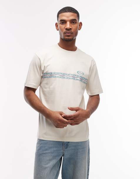 Parlez - Diego - T-shirt color panna con grafica - view 1