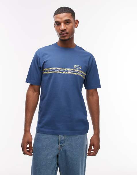 Parlez - Diego - T-shirt met grafische print in blauw - view 1