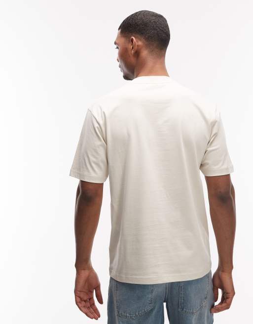 Parlez - Diego - T-shirt met grafische print in crème, 3 van 5