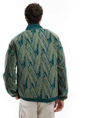 Parlez Duke Printed Fleece In Green