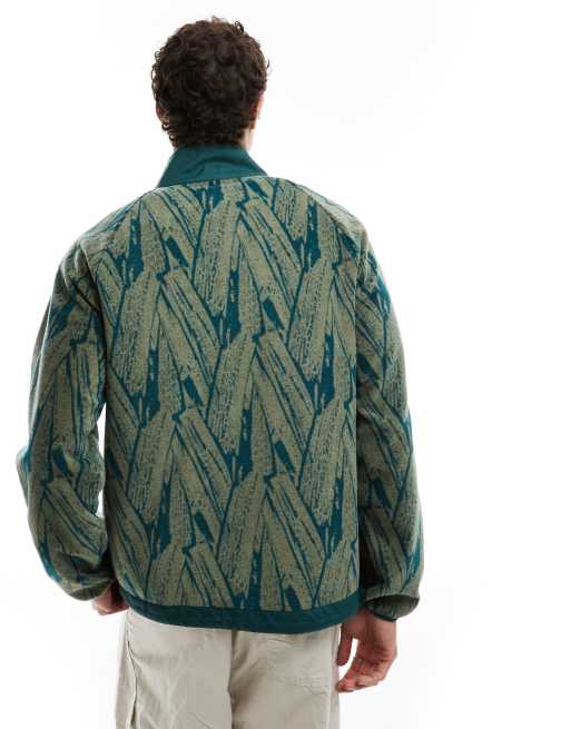 Parlez duke printed fleece in olive green, 2 of 4