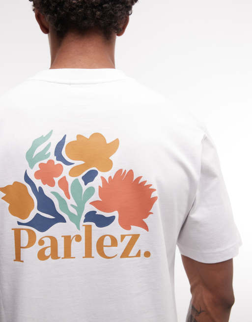 Parlez – Eldora – T-Shirt in Weiß mit Grafikprint auf dem Rücken, 3 von 5