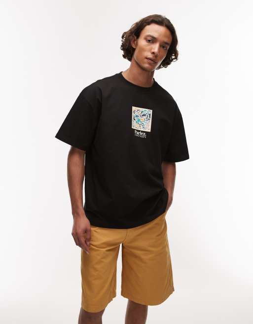 Parlez – Exemplar – T-Shirt in Schwarz mit Mosaik-Logo, 4 von 4