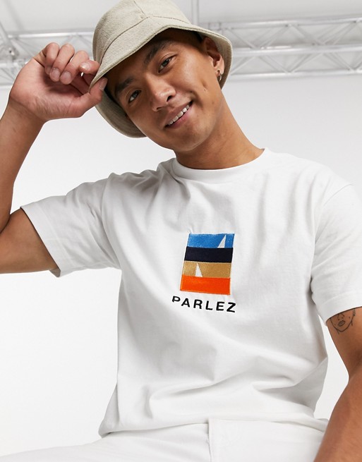 Parlez Fitts embroidered t-shirt in white