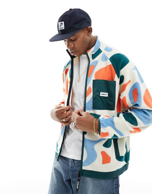 Parlez - Fleecejack van polyester met print in multi