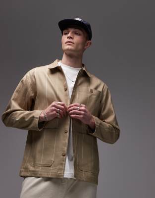 Parlez - Flow - Veste workwear à logo - Grège-Multicolore