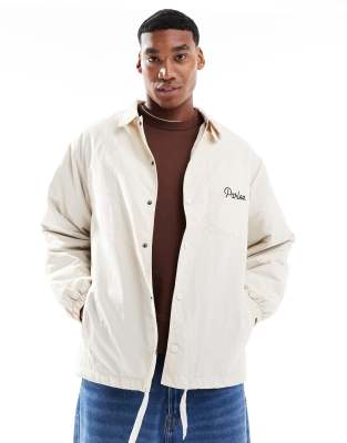 Parlez fulton logo coach jacket in off white φωτογραφία