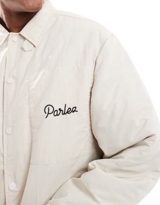 Parlez Fulton Logo Coach Jacket In White
