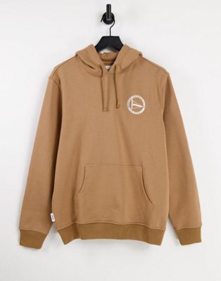 Parlez gaff embroidered hoodie in brown