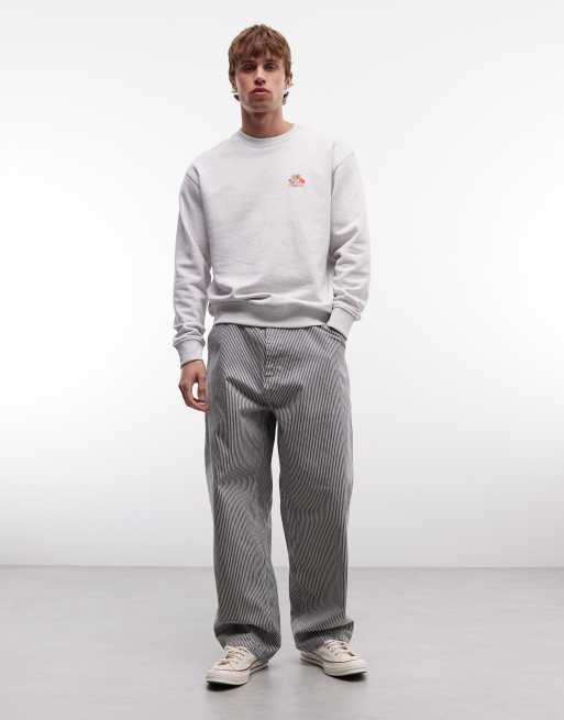 Parlez imprint logo crewneck sweatshirt in grey, 2 of 5