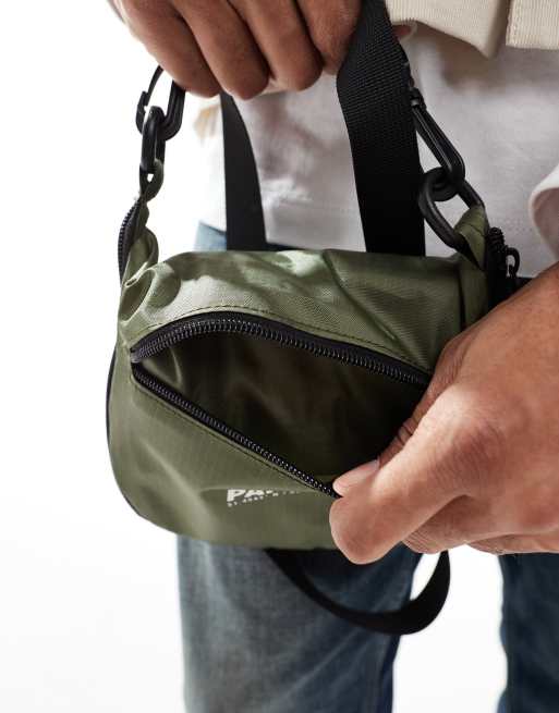 Parlez - Kakifarvet crossbody-totebag med logo og pakbart design, 3 af 6