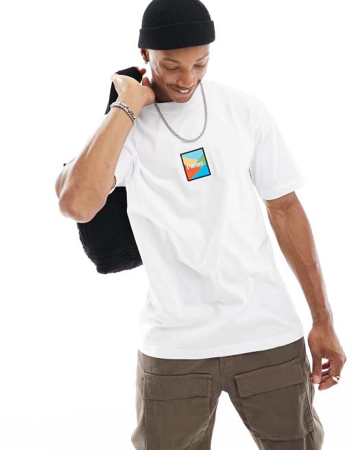 Parlez – Kurzärmliges T-Shirt in Weiß aus Baumwolle mit Stickerei