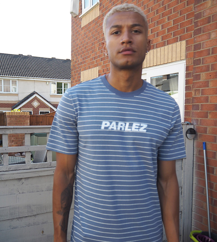 Parlez - Ladsun - Blå stribet t-shirt - Kun hos ASOS