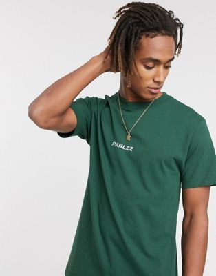 Parlez - Ladsun - grøn t-shirt med broderet brystlogo