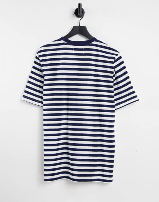 Parlez - Ladsun - T-shirt épais à rayures - Bleu marine - Exclusivité ASOS, 2 de 4