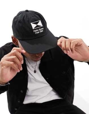 Parlez layou 5 panel cap in black | ASOS