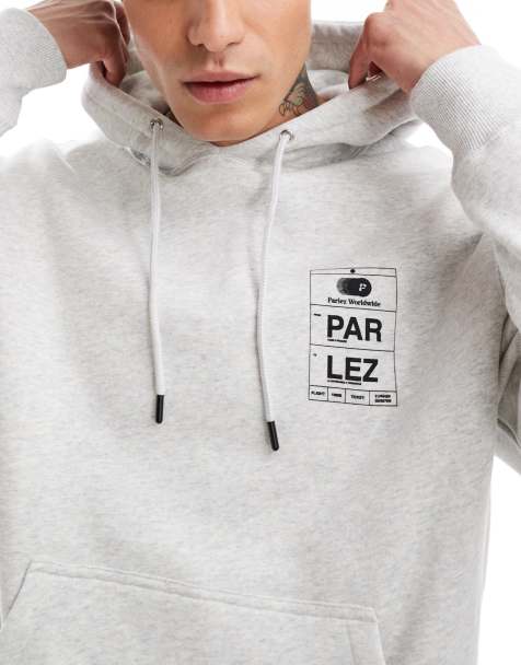 Parlez – Layover – Kapuzenpullover in Grau mit Logo - view 1