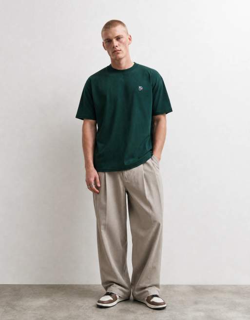 Parlez logo cedar oversized t-shirt in dark green, 7 of 10