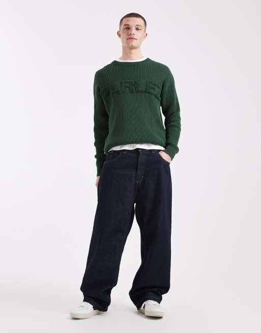 Parlez logo knit sweater in dark green, 2 of 5